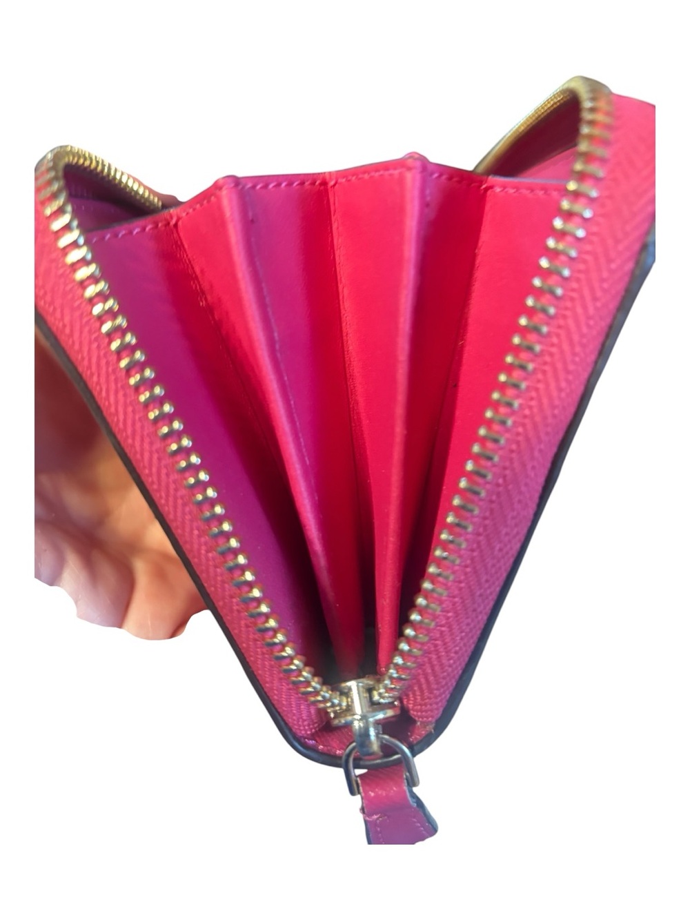 kate spade Pink Ruby Saffiano Zip-Around Wallet - like new - Picture 5 of 7